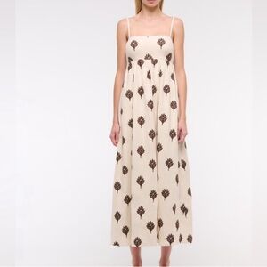 Abercrombie & Fitch Cream Maxi Sundress with Spaghetti Straps